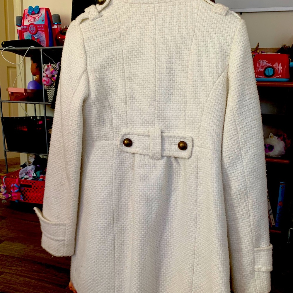White long ladies dress coat
